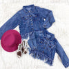 Baby Girl Jean Jacket Fringe Coat