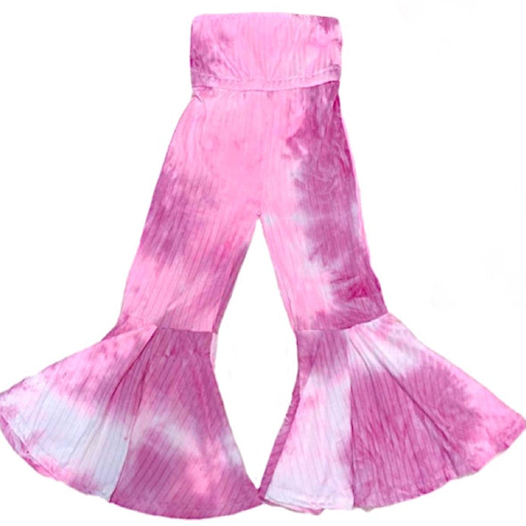 Pink Tie Dye Bell Romper